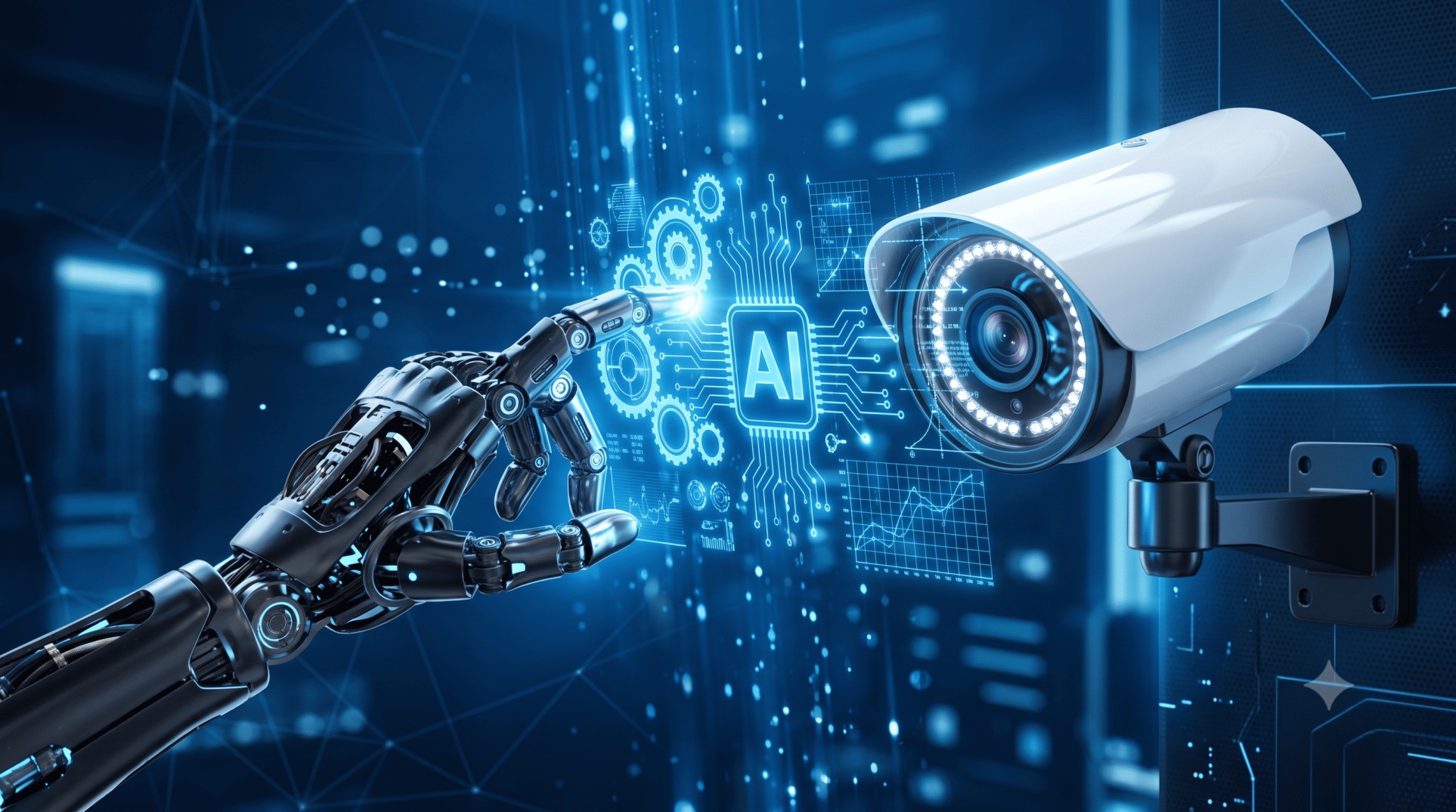 Modern AI-powered CCTV camera