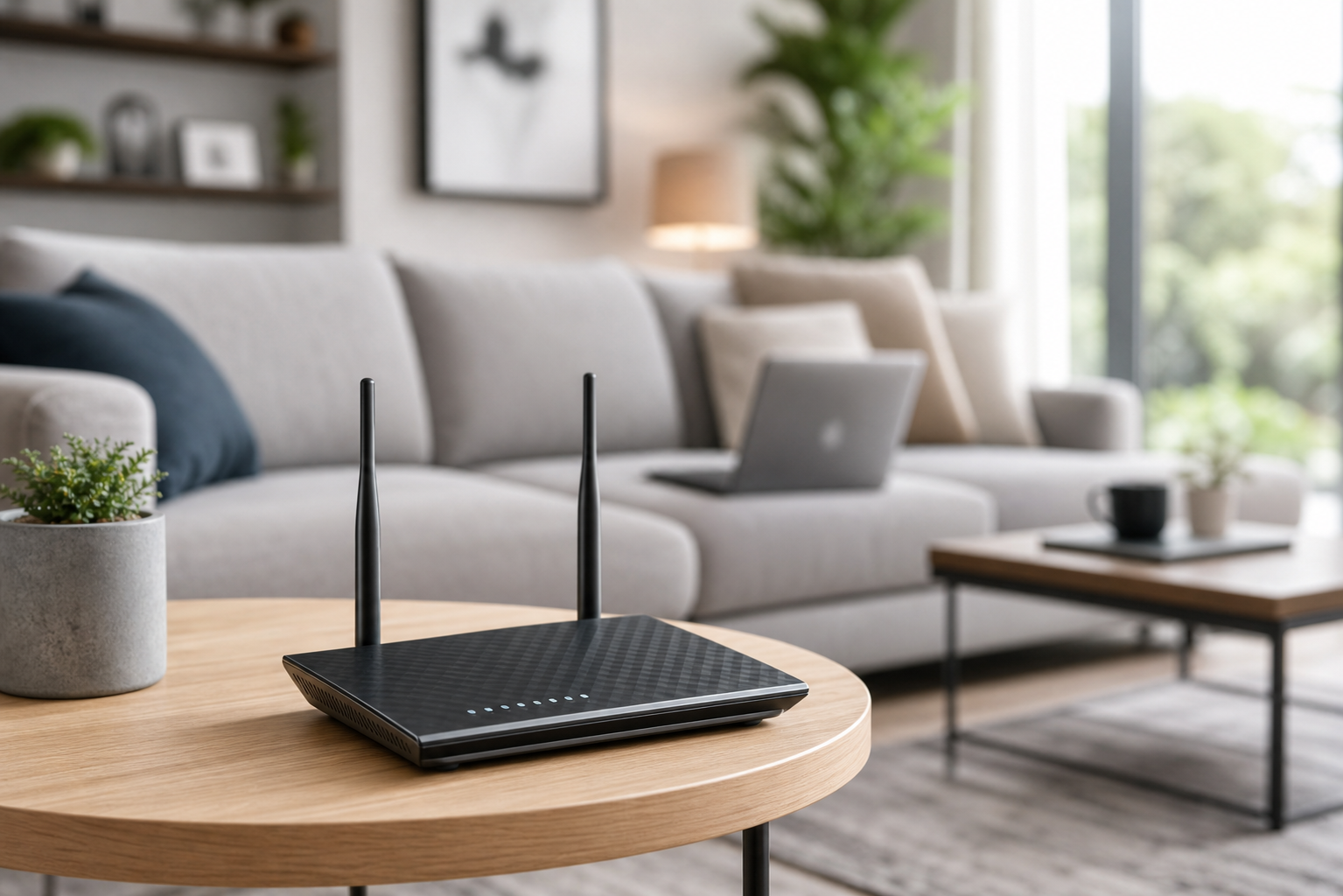 CWE router and access points covering a home and business